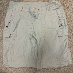 Columbia Tan Cargo Shorts Lightweight Cotton Blend